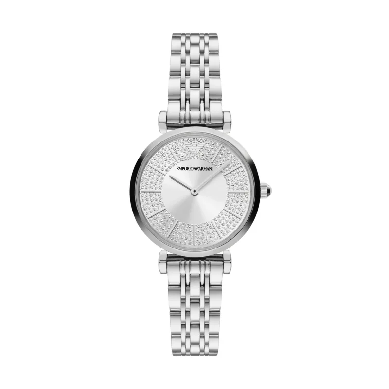 Emporio Armani GIANNI T-BAR dámske okrúhle hodinky AR11445