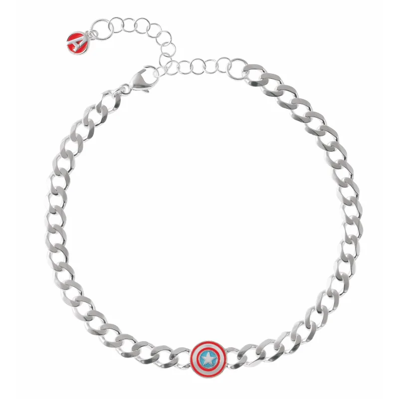 Marvel unisex náramok Captain America strieborný BS00080RL-7.CS