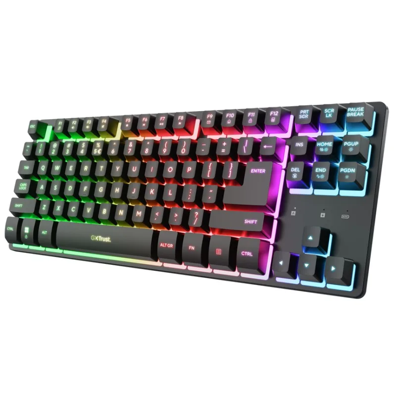 Trust GXT831 Thado TKL/Bezdrátové USB/US/Černá 26169