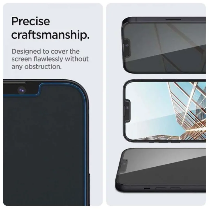 Spigen ochranné sklo GLAS.tR Slim HD Privacy pre iPhone 16e/14/13/13 Pro (AGL03393)