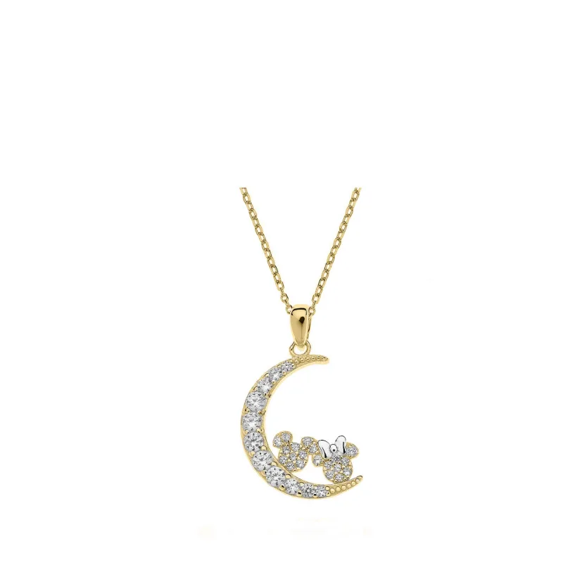 Detský náhrdelník Disney Minnie a Mickey Mouse strieborný CS00031QZWL-P.CS
