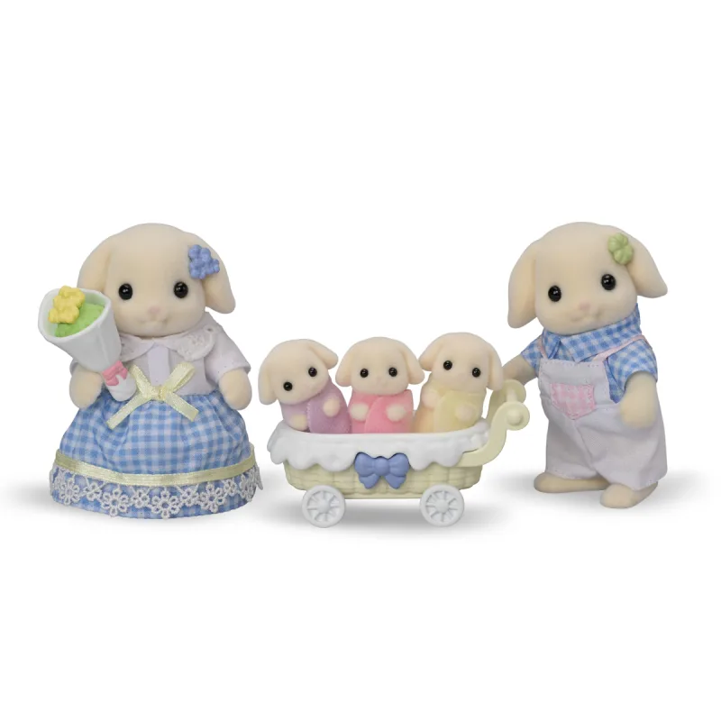 Sylvanian Families 5735 Rodina Flora králiky s trojčatami