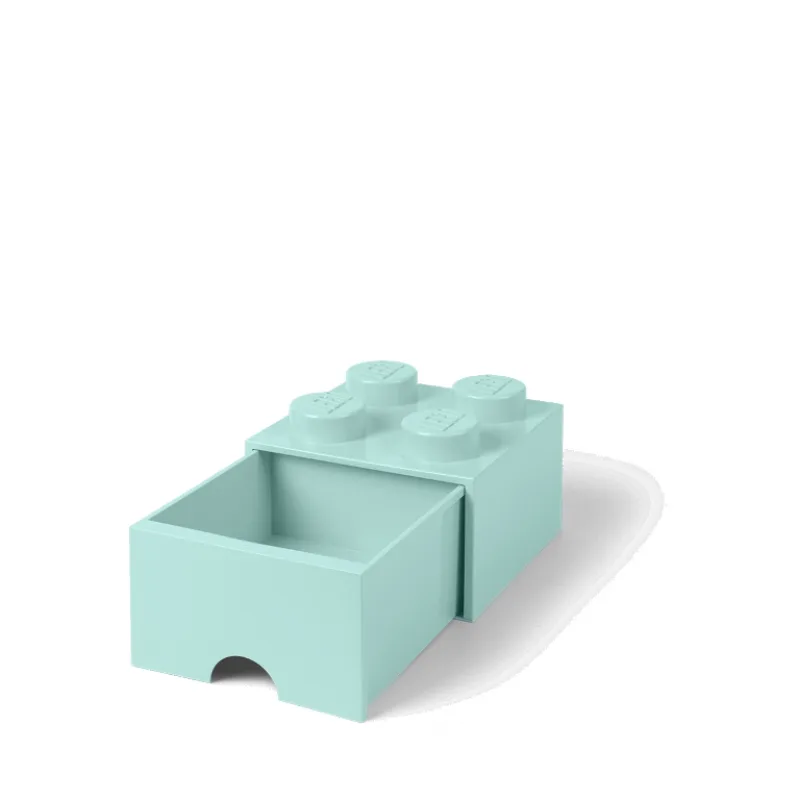 LEGO úložný box 4 so zásuvkou - aqua