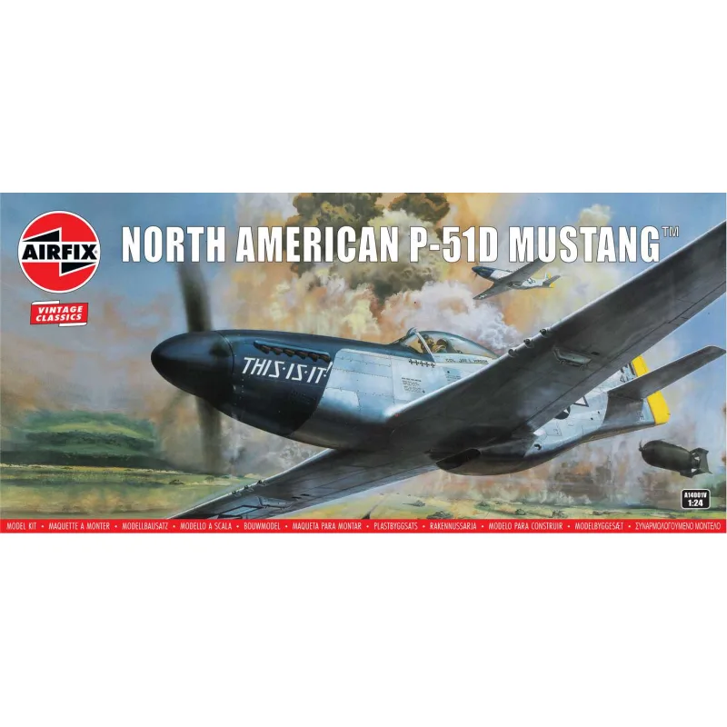 Airfix Classic Kit VINTAGE lietadlo A14001V - North American P-51D Mustang (1:24)