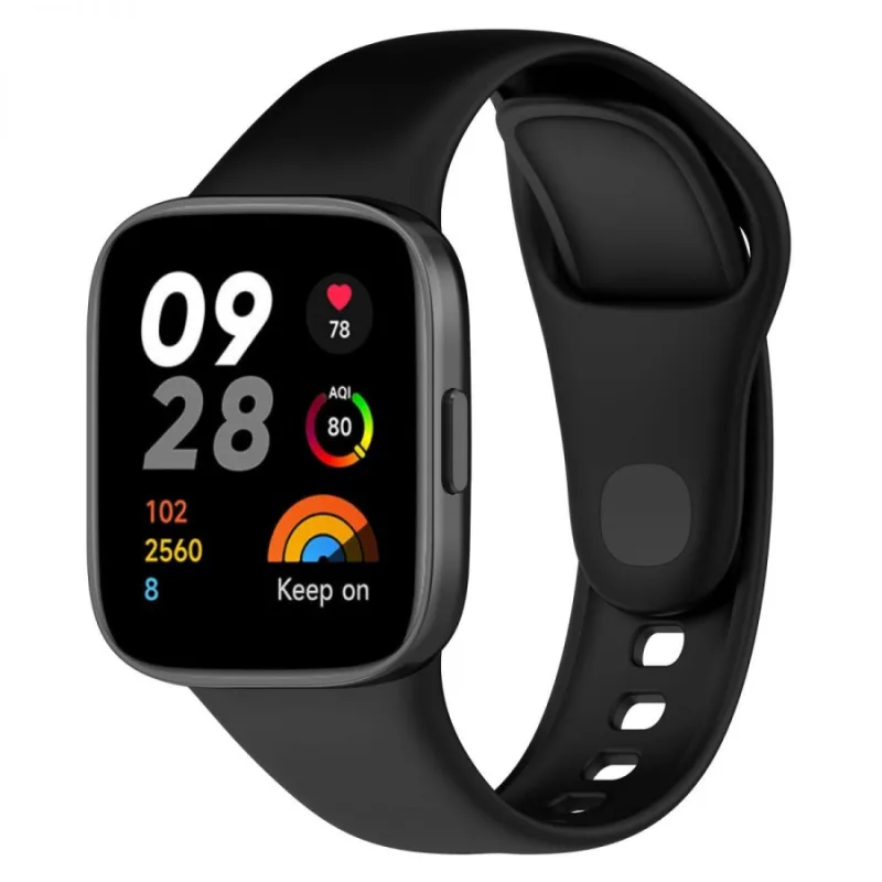 Silikonový řemínek pro Xiaomi Redmi Watch 3 - Černý ESES 1530003795