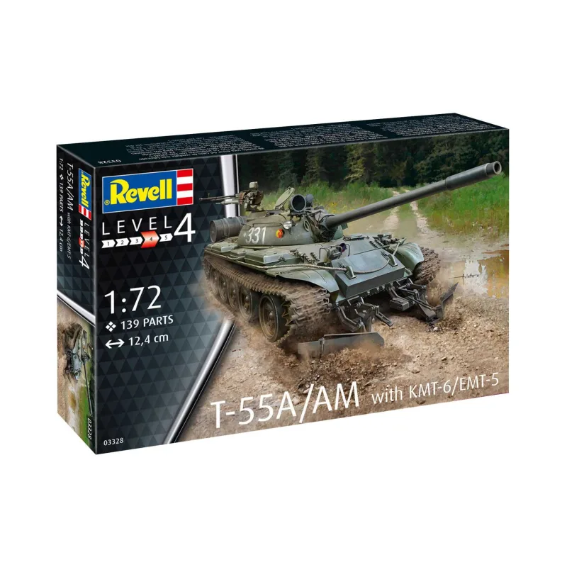 Revell Plastic ModelKit tank 03328 - T-55A/AM s KMT-6/EMT-5 (1:72)