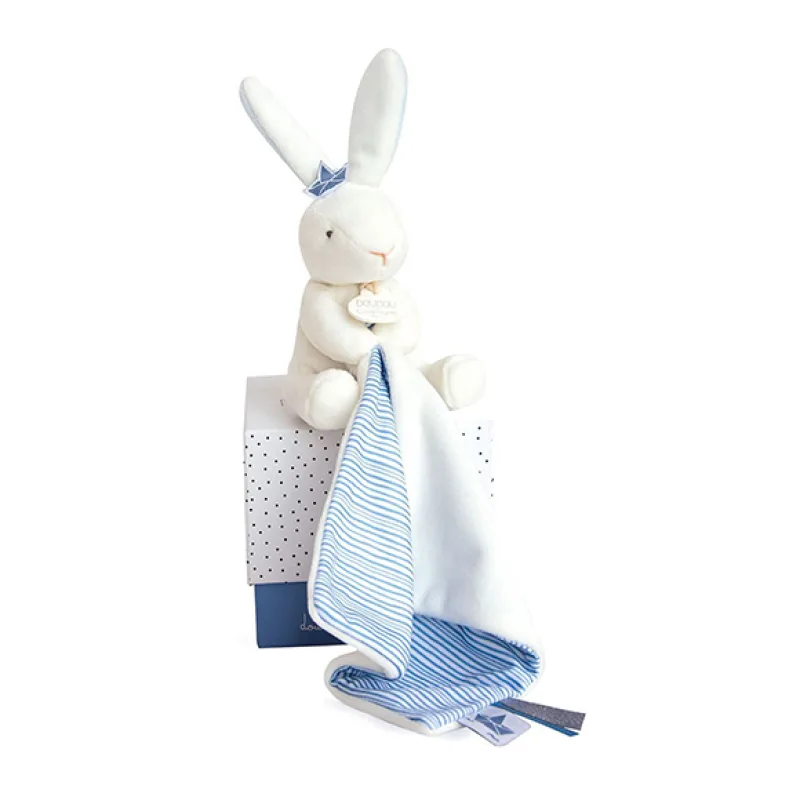 Doudou et Compagnie Paris Doudou Darčeková sada - králiček námorník s muchláčikom 10 cm