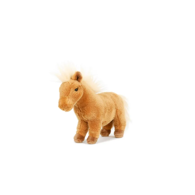 Teddies Poník/Kôň plyšový 23cm plnený guľôčkami hnedý 0m+