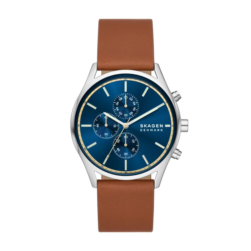 Pánske okrúhle hodinky Skagen Holst Chronograph SKW6916