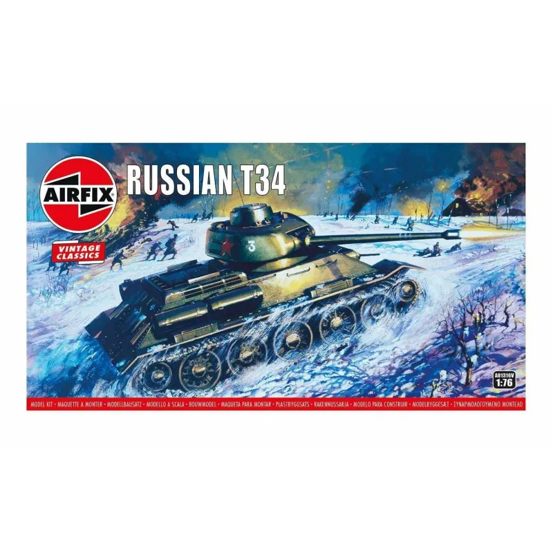 Airfix Classic Kit VINTAGE tank A01316V - Russian T34 Medium Tank (1:76)