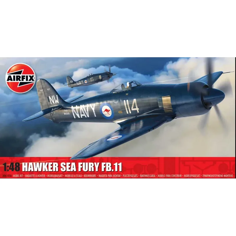 Airfix Classic Kit lietadlo A06105A - Hawker Sea Fury FB.II (1:48)