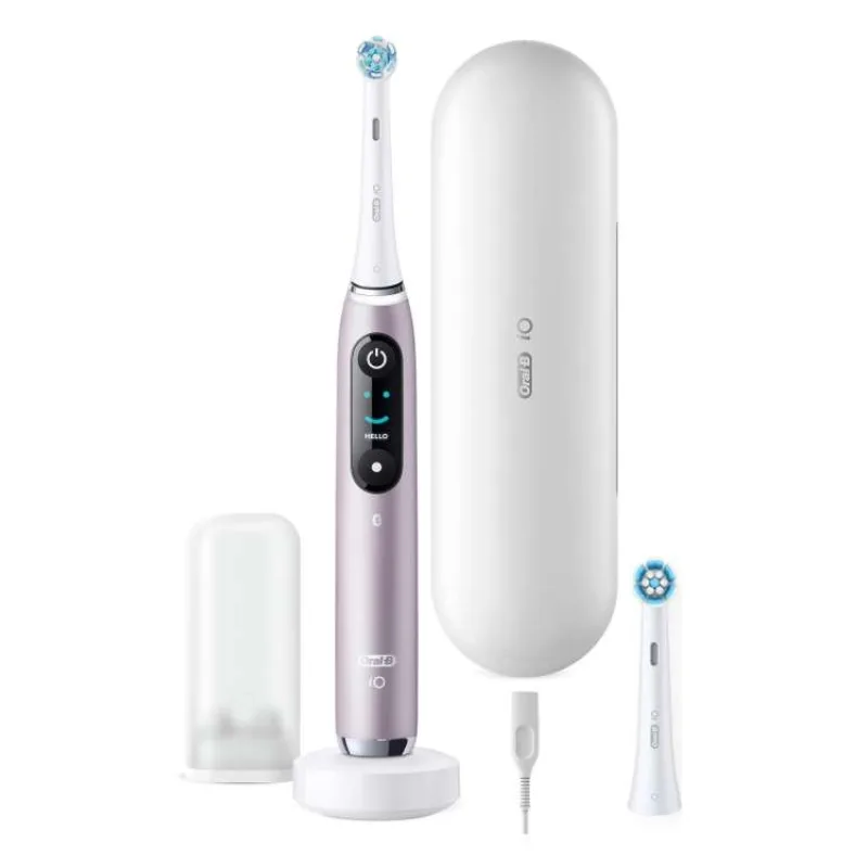 Oral-B iO Series 9N elektrický zubní kartáček, OLED displej, časovač, 7 režimů, AI, 3D, 3D model čištění, Rose Quartz (4210201408390)
