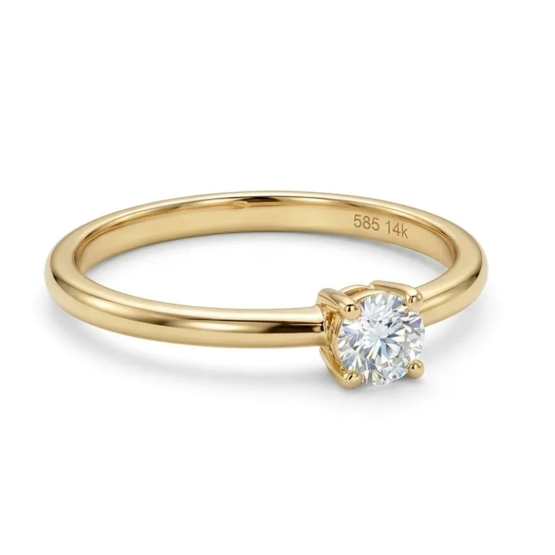Zlatý prsteň so zirkónom ADANITO BRR1354G
