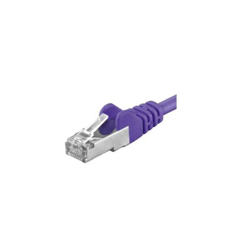 PREMIUMCORD Patch kábel CAT6a S-FTP, RJ45-RJ45, AWG 26/7 5m fialový (sp6asftp050V)