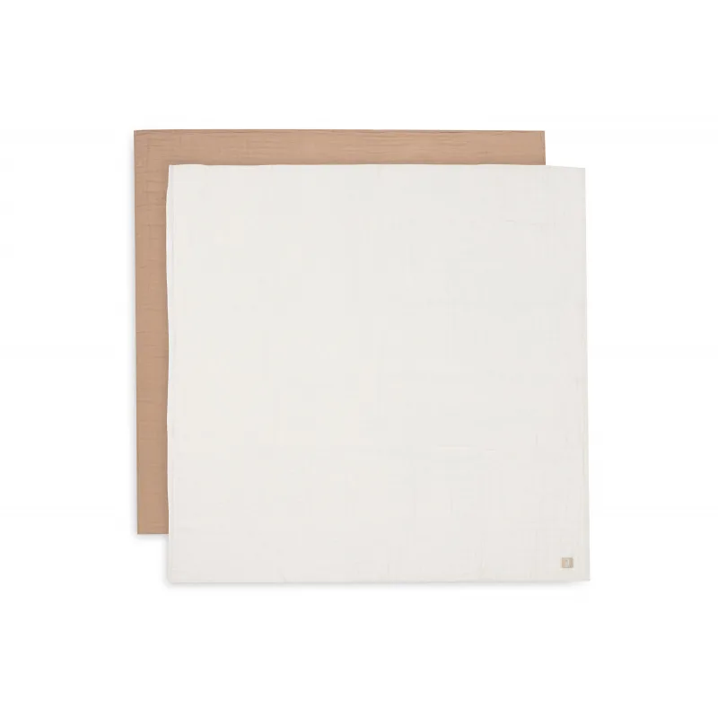 Jollein Plienky zavinovacie 2ks 115x115 cm Biscuit / Ivory