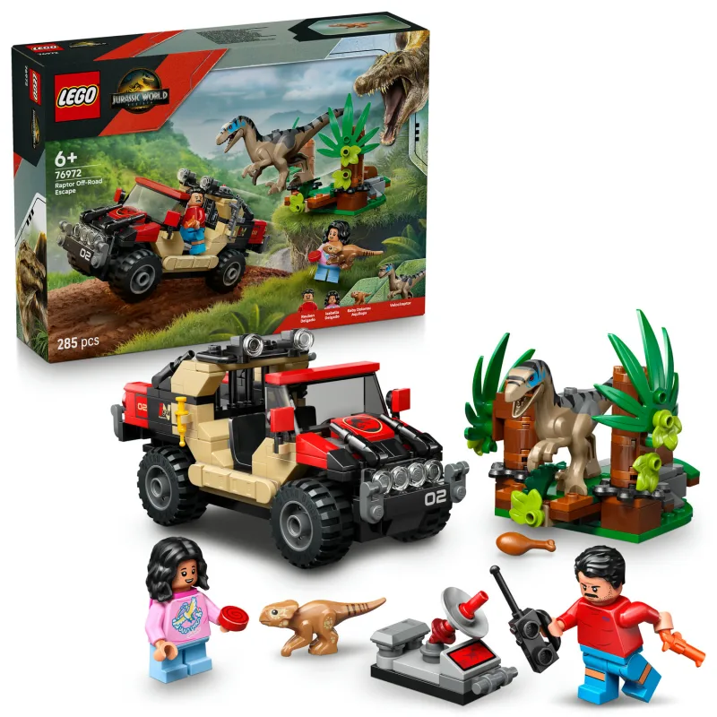 Lego Únik pred raptorom v terénnom aute