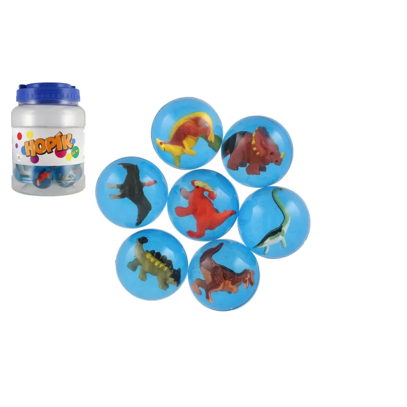 Teddies Loptička/skákajúca loptička s dinosaurom 4cm mix druhov
