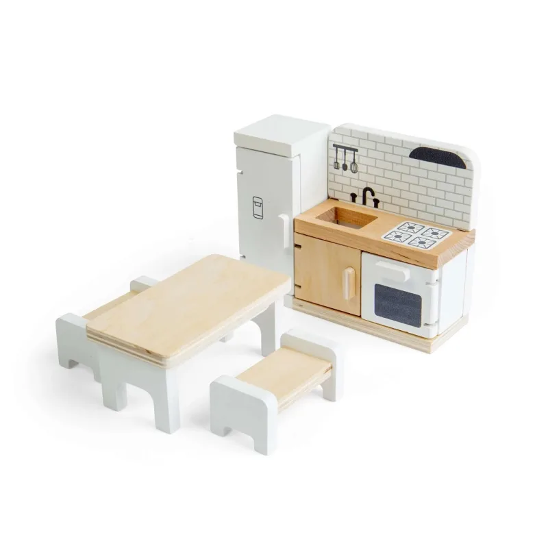 Bigjigs Toys Bigjigs Toys Dřevěný nábytek do domečku pro panenky Kuchyňa