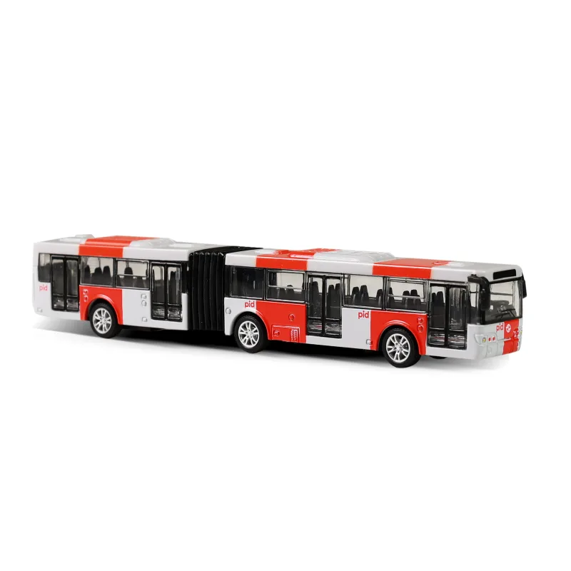 Rappa Kovový kĺbový autobus PID Praha červený 18 cm