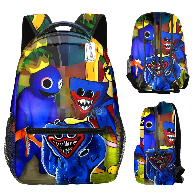 Made in China Detský / študentský batoh s potlačou celého obvodu motív Huggy Wuggy