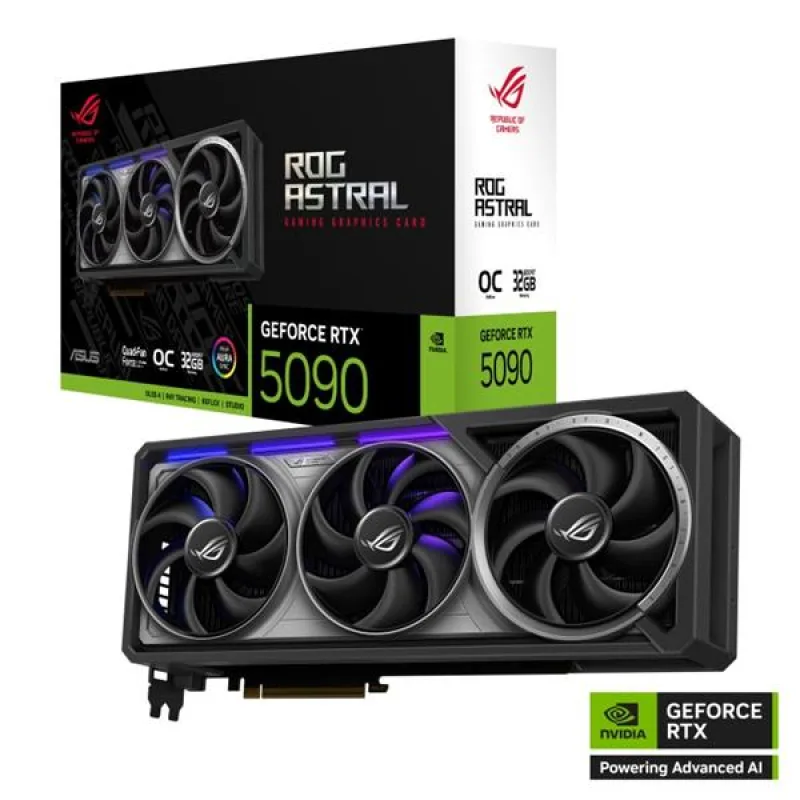 ASUS ROG ASTRAL RTX5090 GAMING 32GB/512-bit GDDR7 2xHDMI 3xDP 90YV0LW1…