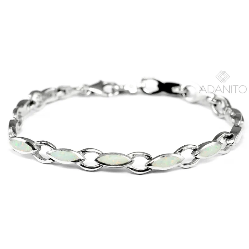 Strieborný opálový náramok ADANITO EFB0000226, 18,5 cm, 10.80 g