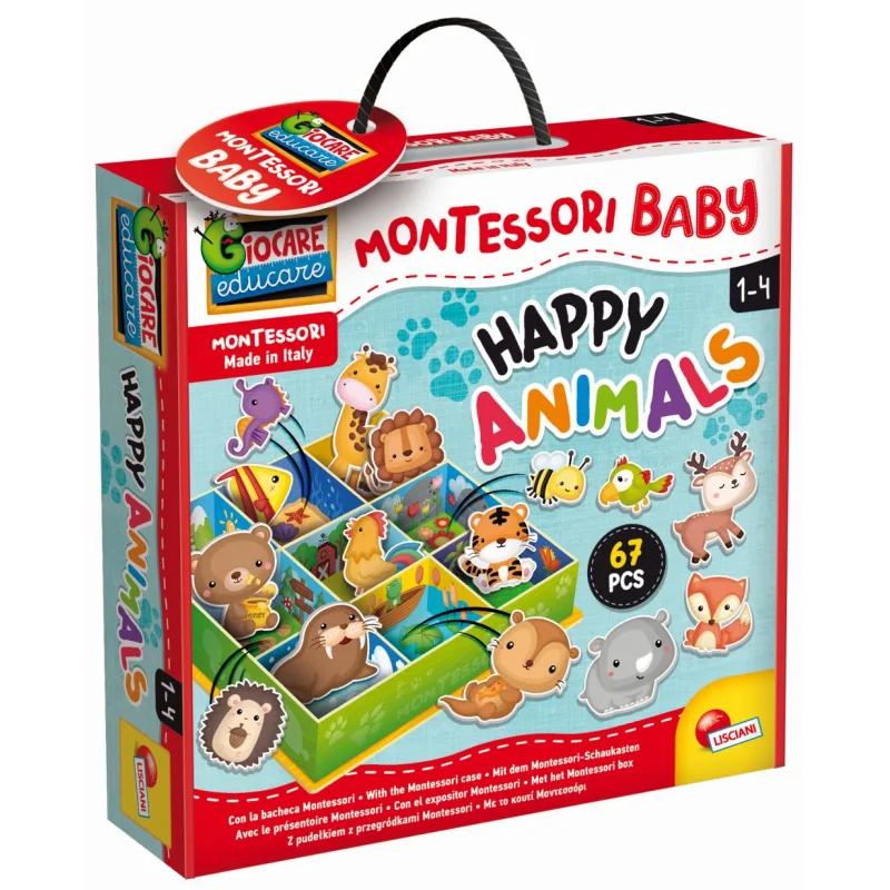 MONTESSORI BABY KRABIČKA - ŠŤASTNÉ ZVIERATÁ