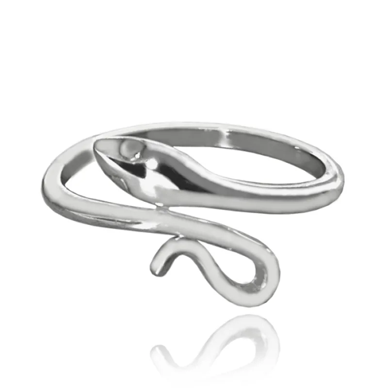 Strieborný prsteň SNAKE MINET JMAN0489SR, 54