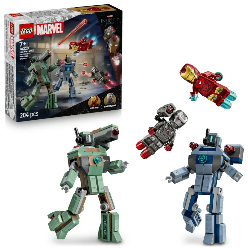 LEGO Marvel 76320 Iron Man a War Machine vs. Hammerove Drony
