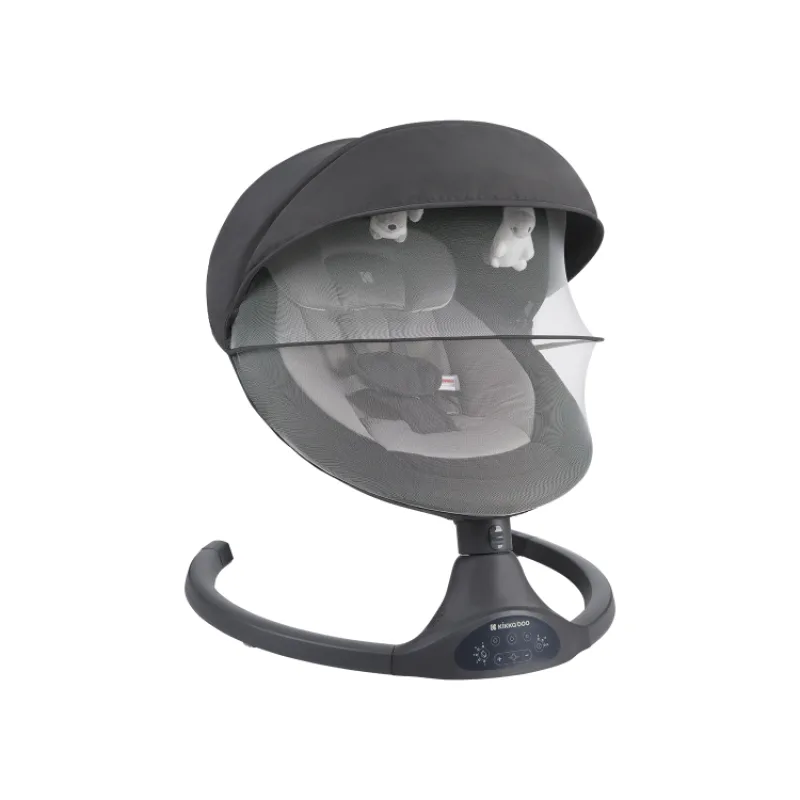 KikkaBoo Houpací lehátko elektrické Codie Dark Grey