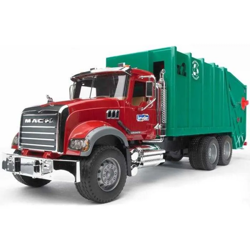 Bruder Bruder 2812 Nákladné auto MACK Granit smetiar zelený