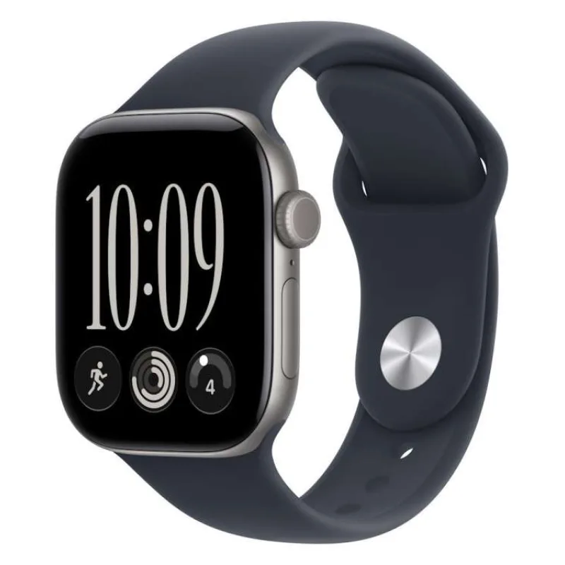Apple Watch Series 12 GPS + Cellular 42mm Space Grey Aluminium Case with Navy Blue Sport Band - S/M (MJFX4RK/A)