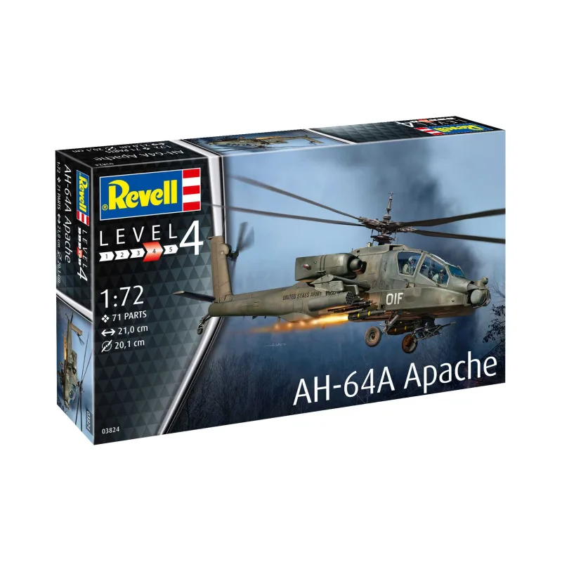 Revell Plastic ModelKit vrtuľník 03824 - AH-64A Apache (1:72)