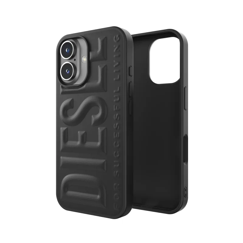 Diesel unisex zadný kryt 3D kryt pre iPhone 16 Biscotto black 60209