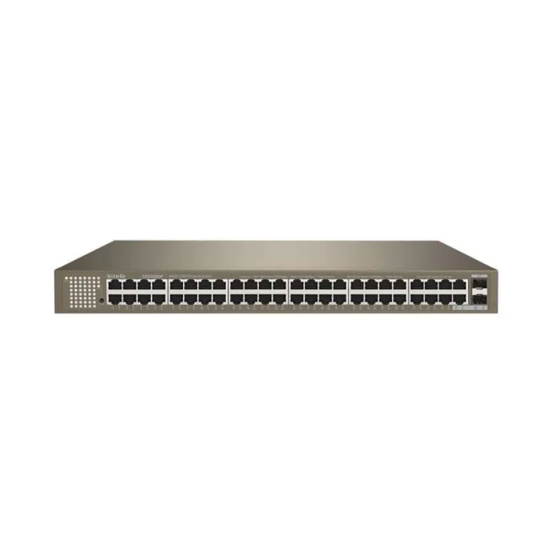 Tenda TEG1050F Gigabit switch so SFP, 48x RJ45 + 2x SFP, Fanless - bez ventilátorov, Rackmount, VLAN (75011910)
