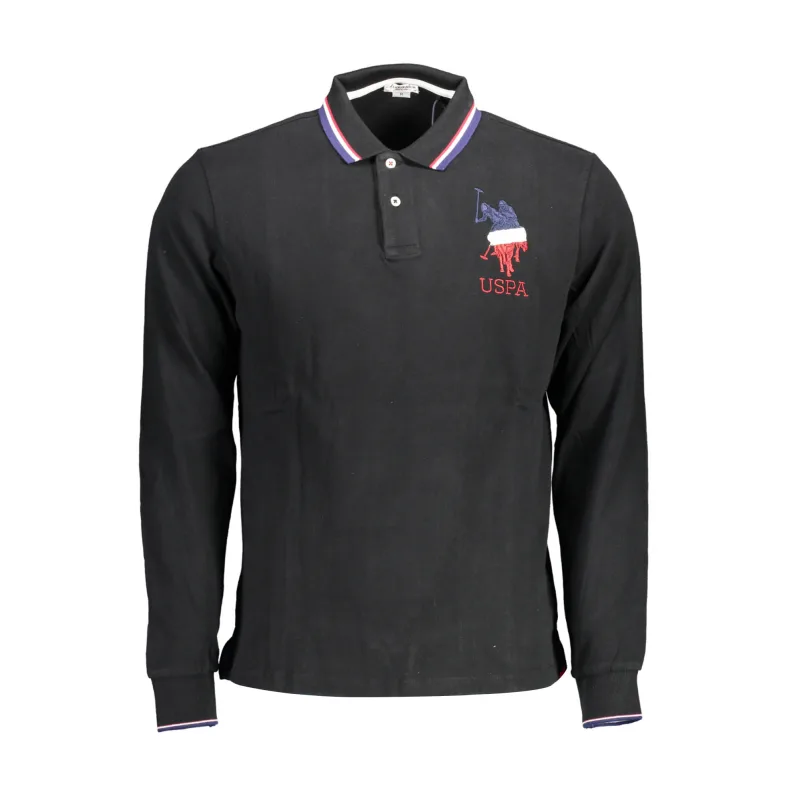 U.S. POLO Us Polo Assn Polo Maniche Lunghe Uomo Nero Čierna Farba: čierna, Velkost: XL