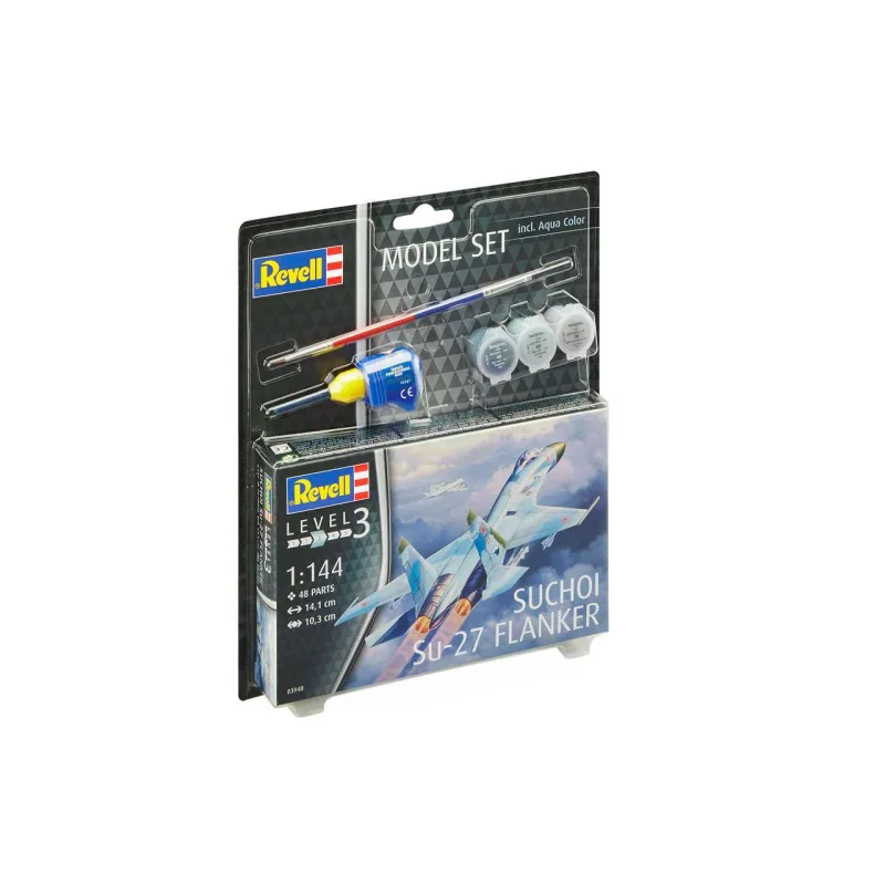 Revell ModelSet lietadlo 63948 - Suchoi Su-27 Flanker (1:144)