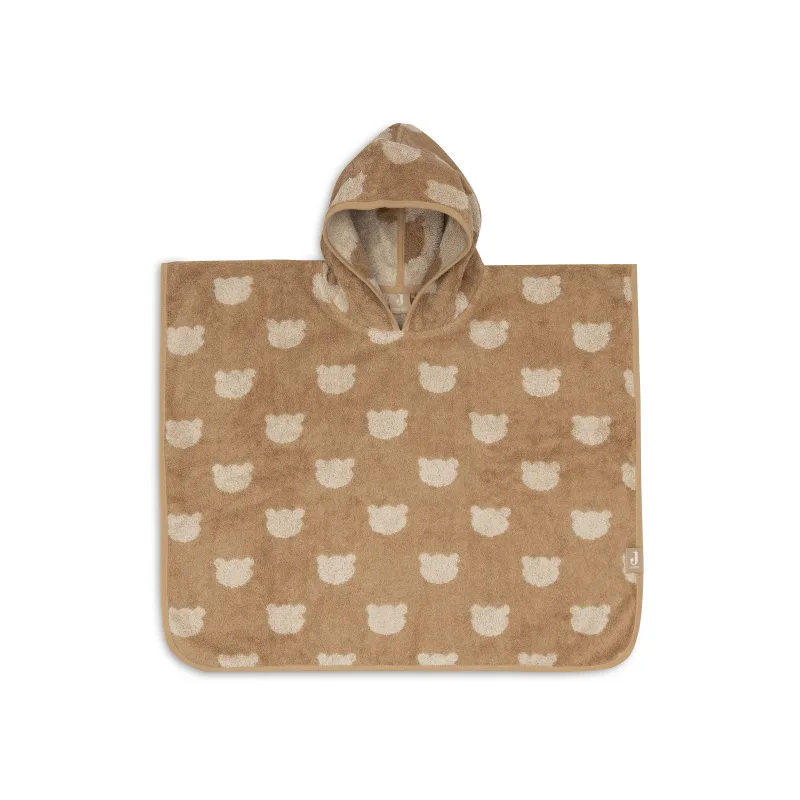Jollein Osuška pončo froté Jacquard Teddy Bear