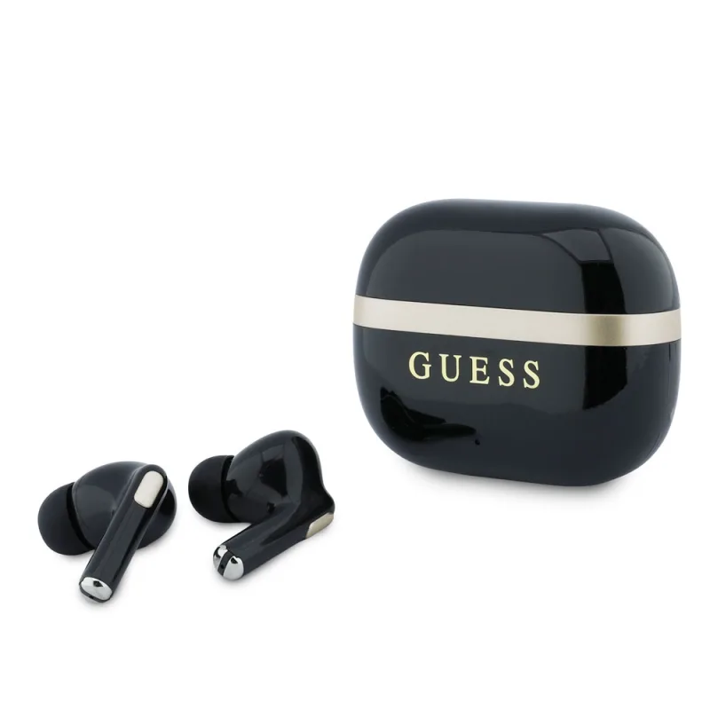 Guess Gold Line Glossy Finish TWS Bezdrôtové Slúchadlá čierne 57983131911