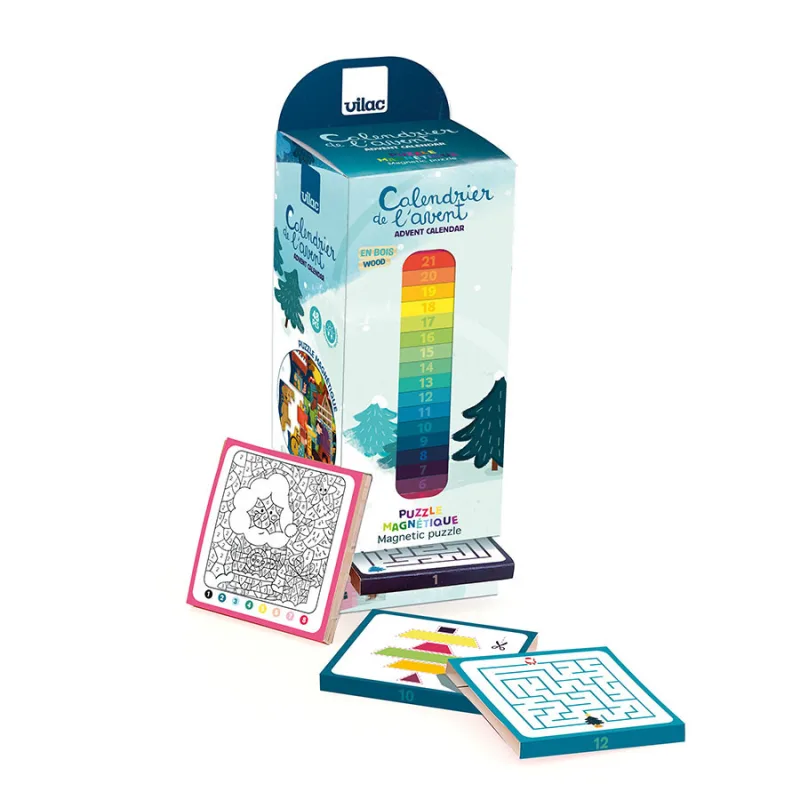 Vilac Vilac Adventný kalendár Magnetické puzzle