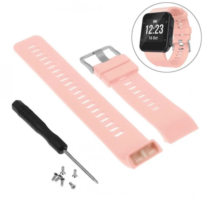 Silikonový řemínek růžový pro Garmin Forerunner 30 a 35 ESES 1530000654