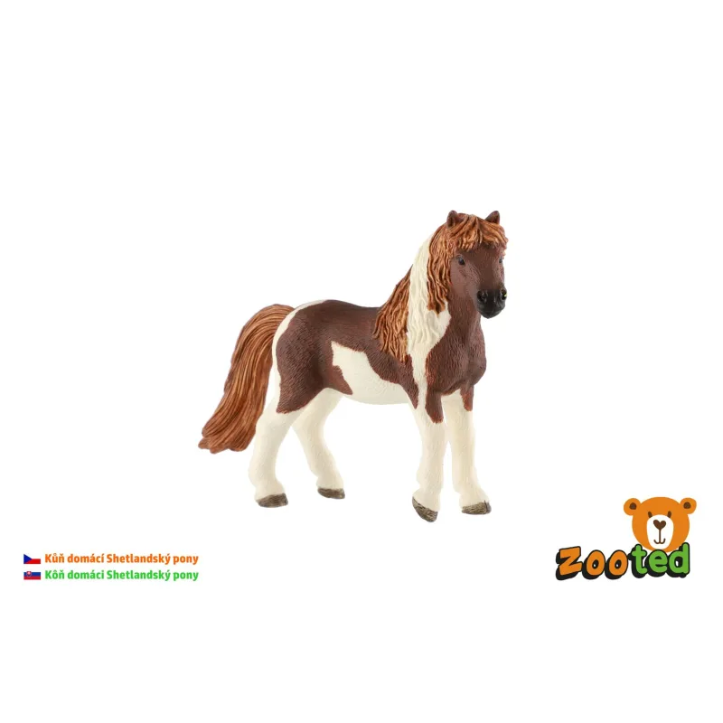 ZOOted Kôň domáci Shetlandský pony zooted plast 12cm