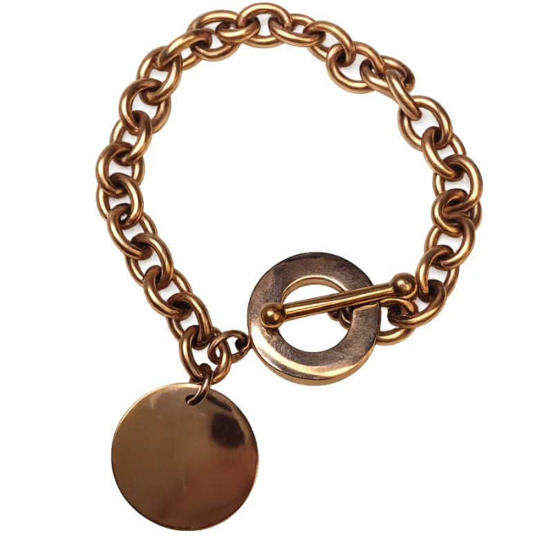 Rosegold náramok z chirurgickej ocele MEUCCI DS076B