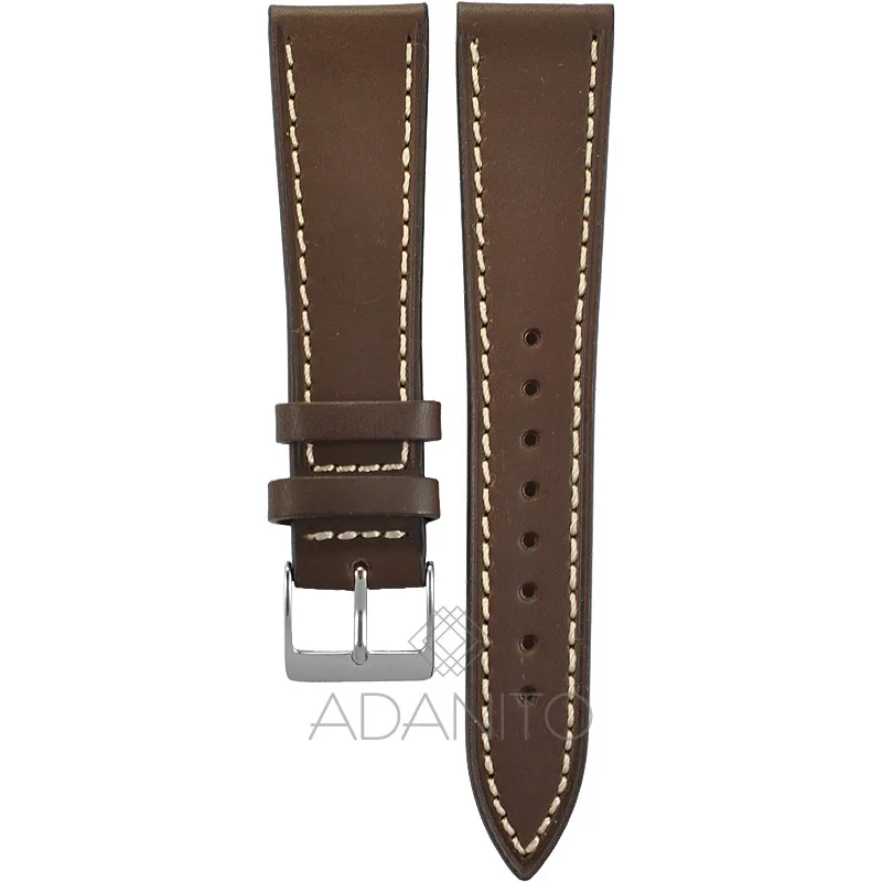 Kožený remienok na hodinky 22 mm hnedý ADANITO TK003R02S09-22