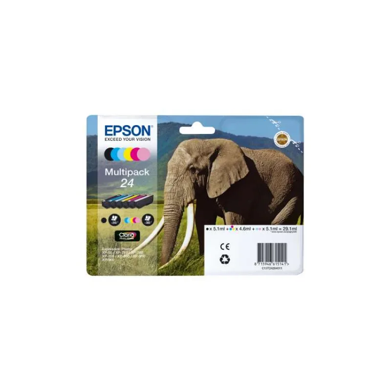 EPSON cartridge T2428 (black/light cyan/magenta/cyan/yellow/light magenta) multipack (slon) (C13T24284011)