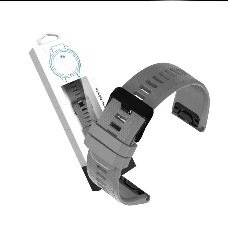 RhinoTech řemínek pro Garmin QuickFit sportovní silikonový 26mm šedý RTSS…