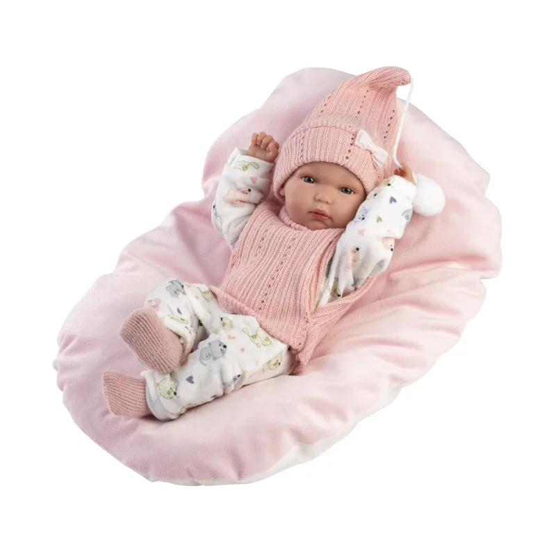 Rappa Llorens 63504 NEW BORN HOLČIČKA - realistická bábika s celovinylovým telom - 35 cm