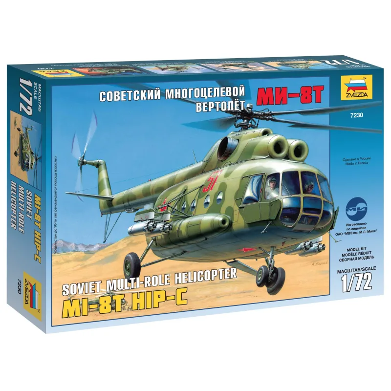 Zvezda Model Kit vrtuľník 7230 - MIL MI-8T Soviet Helicopter (1:72)