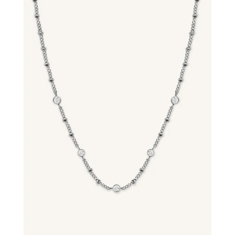 Náhrdelník Rosefield striebornej farby Crystal JNSCS-J612