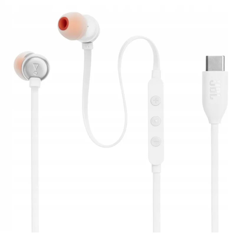 Sluchadla JBL TUNE 310 USB-C Biele JBL T310CWHT